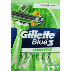 Gillette Blu 3 Станок Sensitive одноразовий (12шт.)
